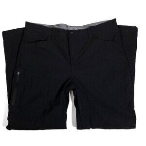 Eddie Bauer Fleece Lined Tech Pants Straight Hiking Bottoms Mens 40 x 32 Black